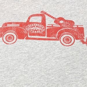 Luckenbach Texas Vintage Truck Graphic with Guitar in Back. 3XL